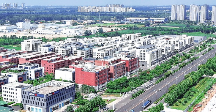 航拍周口中兴新业港